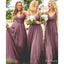 Elegant Spaghetti Straps Sleeveless V-neck A-line Tulle Bridesmaid Dresses Online,OH028