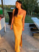 Sexy Marigold Mermaid Spaghetti Straps Long Party Prom Dresses,Evening Dress,Evening Dress,OP072